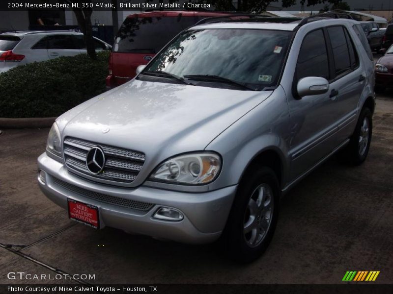 Brilliant Silver Metallic / Charcoal 2004 Mercedes-Benz ML 350 4Matic