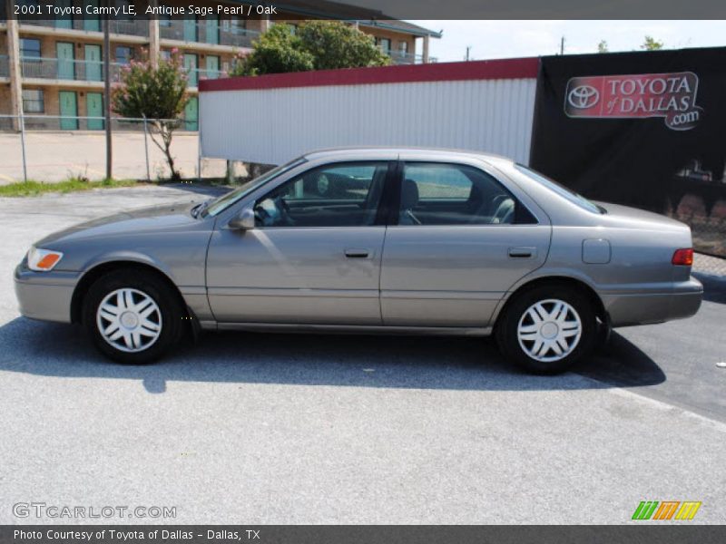 Antique Sage Pearl / Oak 2001 Toyota Camry LE