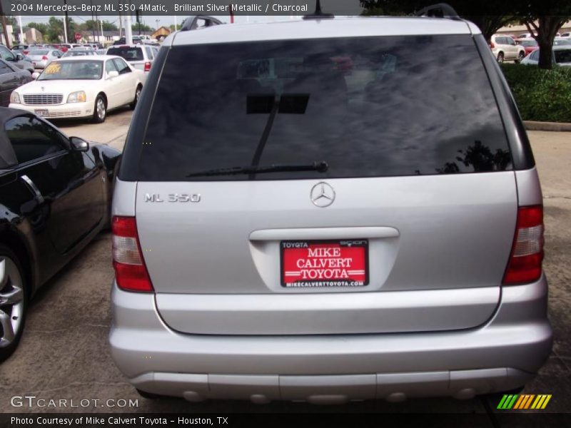 Brilliant Silver Metallic / Charcoal 2004 Mercedes-Benz ML 350 4Matic