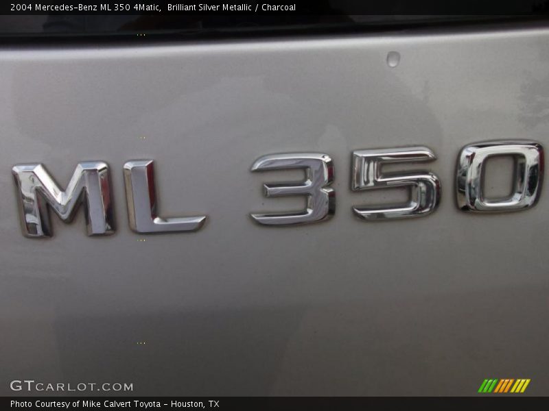 Brilliant Silver Metallic / Charcoal 2004 Mercedes-Benz ML 350 4Matic