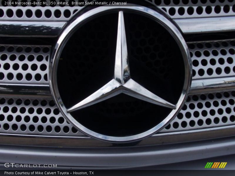 Brilliant Silver Metallic / Charcoal 2004 Mercedes-Benz ML 350 4Matic