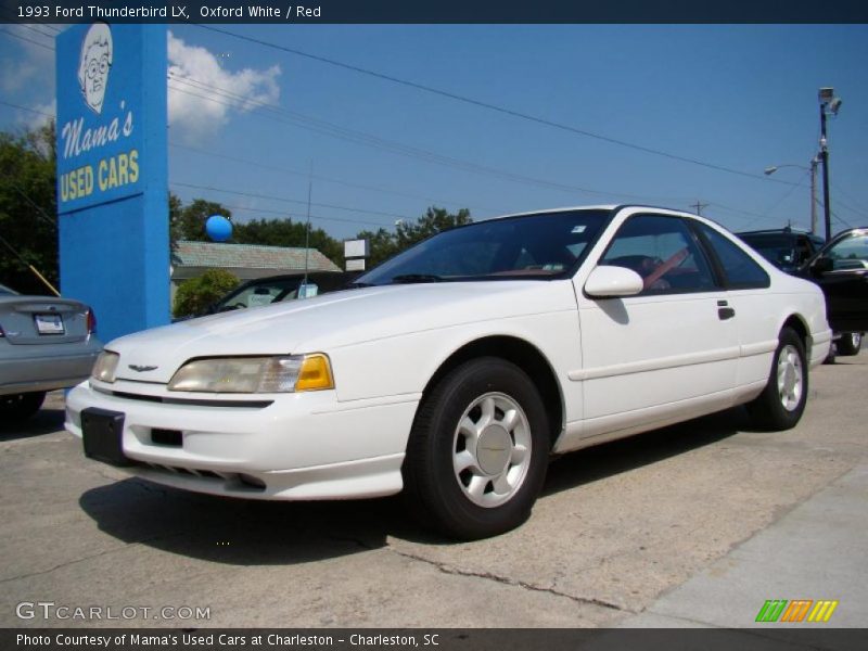 Oxford White / Red 1993 Ford Thunderbird LX