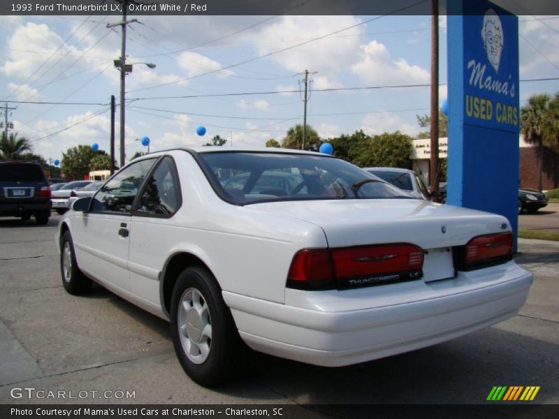 Oxford White / Red 1993 Ford Thunderbird LX