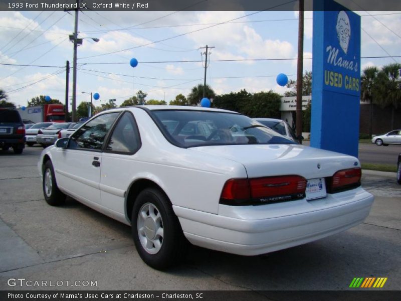 Oxford White / Red 1993 Ford Thunderbird LX
