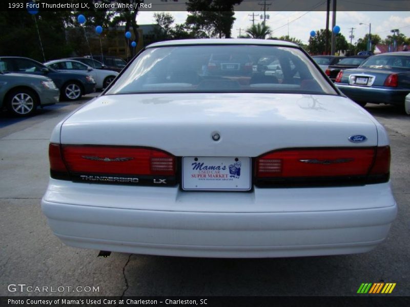 Oxford White / Red 1993 Ford Thunderbird LX