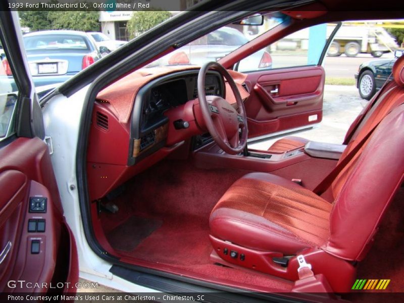 Oxford White / Red 1993 Ford Thunderbird LX