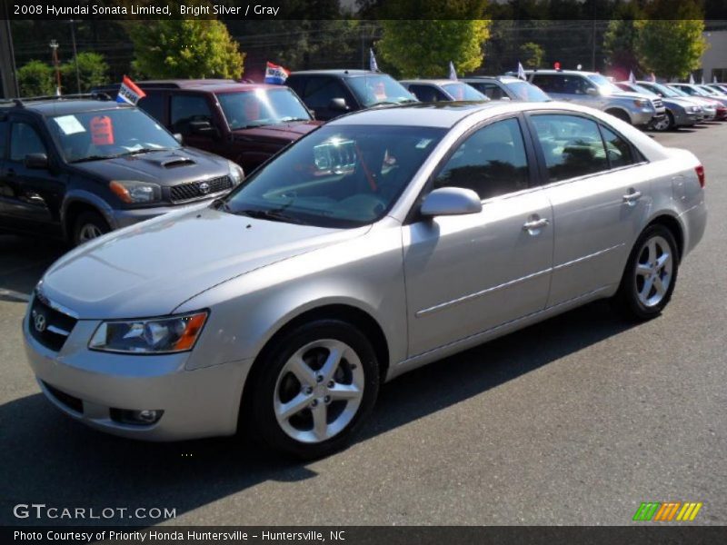 Bright Silver / Gray 2008 Hyundai Sonata Limited