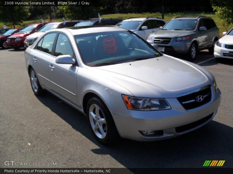 Bright Silver / Gray 2008 Hyundai Sonata Limited