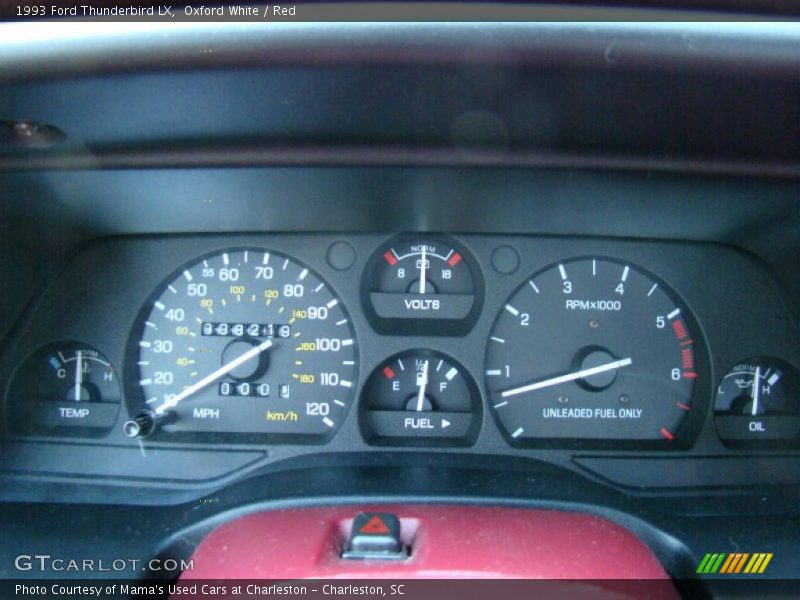 Oxford White / Red 1993 Ford Thunderbird LX
