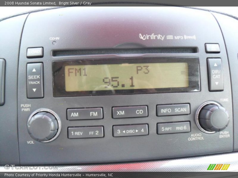 Bright Silver / Gray 2008 Hyundai Sonata Limited