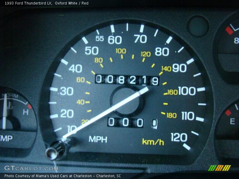 Oxford White / Red 1993 Ford Thunderbird LX