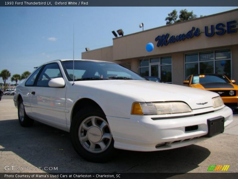 Oxford White / Red 1993 Ford Thunderbird LX