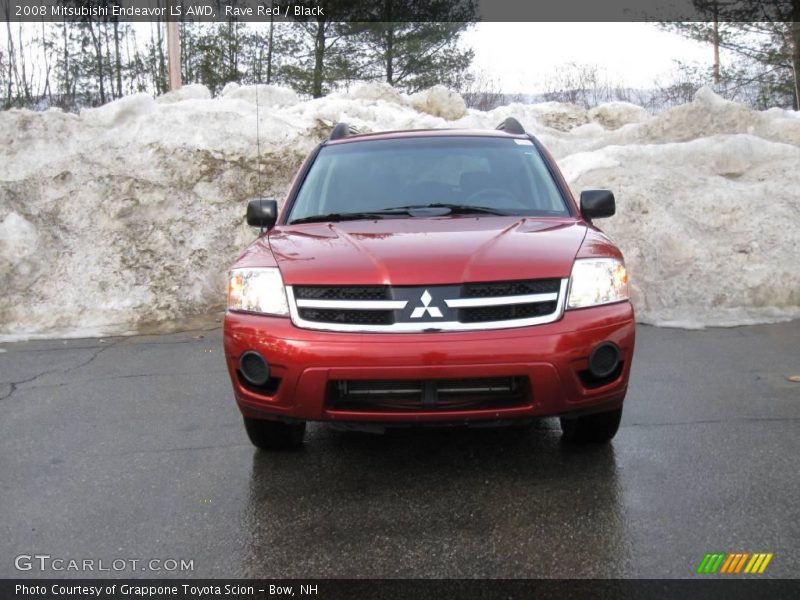 Rave Red / Black 2008 Mitsubishi Endeavor LS AWD