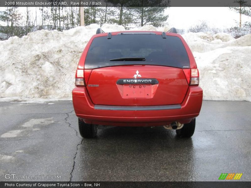 Rave Red / Black 2008 Mitsubishi Endeavor LS AWD