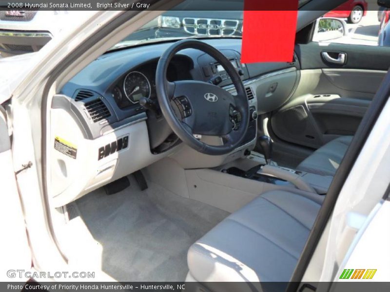 Bright Silver / Gray 2008 Hyundai Sonata Limited