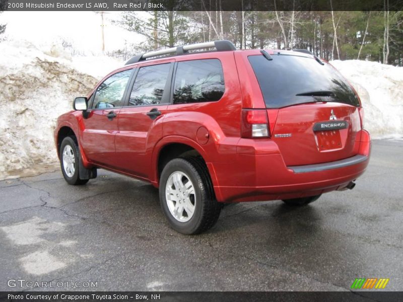 Rave Red / Black 2008 Mitsubishi Endeavor LS AWD