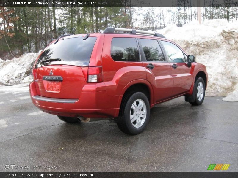 Rave Red / Black 2008 Mitsubishi Endeavor LS AWD