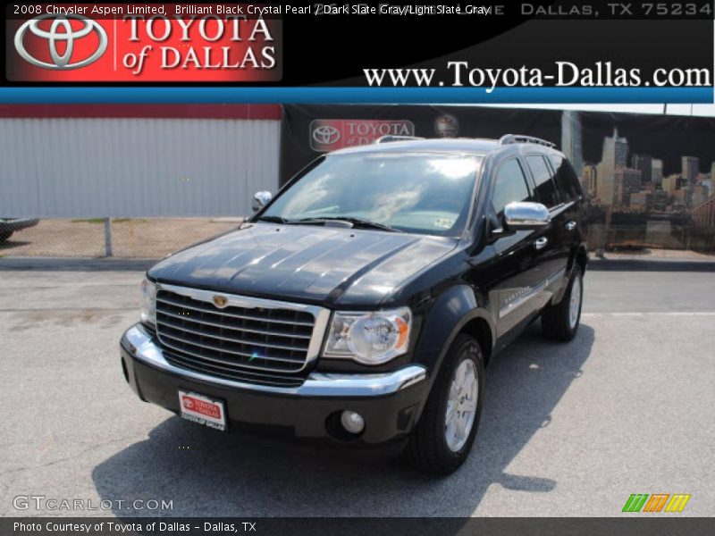 Brilliant Black Crystal Pearl / Dark Slate Gray/Light Slate Gray 2008 Chrysler Aspen Limited