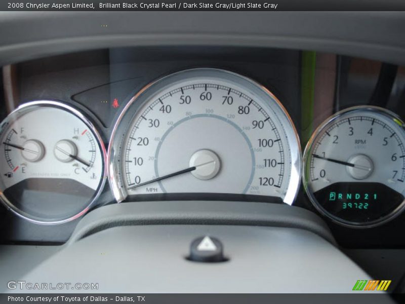 Brilliant Black Crystal Pearl / Dark Slate Gray/Light Slate Gray 2008 Chrysler Aspen Limited