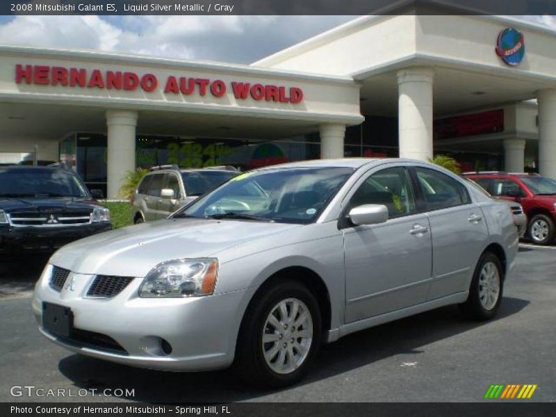 Liquid Silver Metallic / Gray 2008 Mitsubishi Galant ES