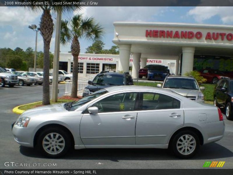 Liquid Silver Metallic / Gray 2008 Mitsubishi Galant ES
