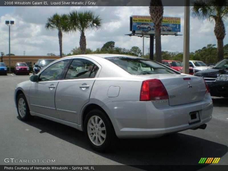 Liquid Silver Metallic / Gray 2008 Mitsubishi Galant ES
