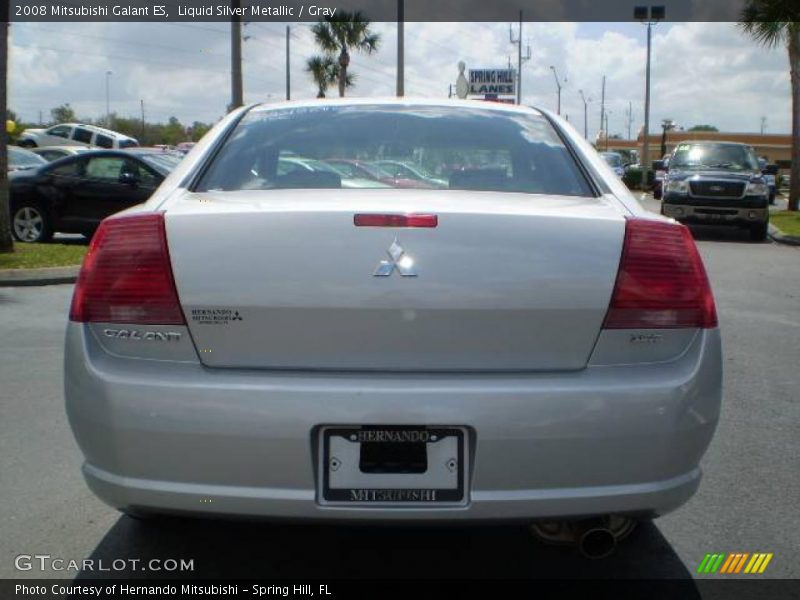 Liquid Silver Metallic / Gray 2008 Mitsubishi Galant ES