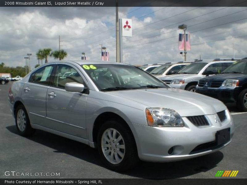Liquid Silver Metallic / Gray 2008 Mitsubishi Galant ES