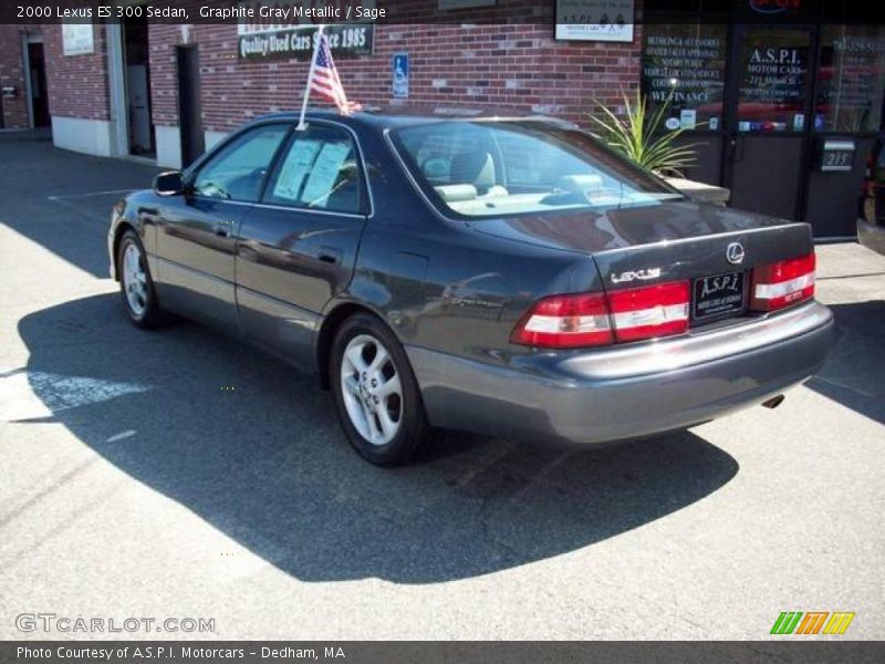 Graphite Gray Metallic / Sage 2000 Lexus ES 300 Sedan