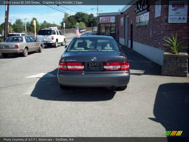 Graphite Gray Metallic / Sage 2000 Lexus ES 300 Sedan
