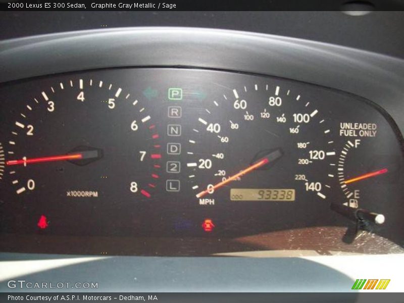 Graphite Gray Metallic / Sage 2000 Lexus ES 300 Sedan