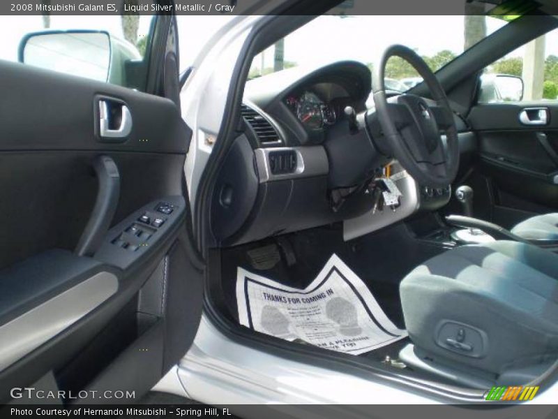 Liquid Silver Metallic / Gray 2008 Mitsubishi Galant ES