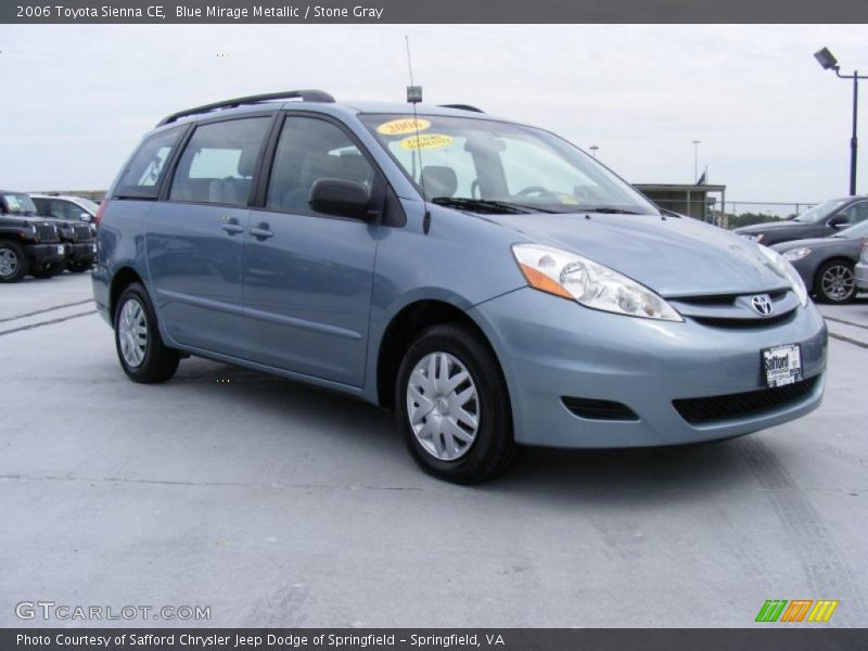 Blue Mirage Metallic / Stone Gray 2006 Toyota Sienna CE