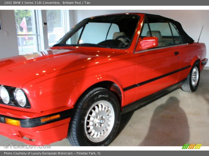 Brilliant Red / Tan 1992 BMW 3 Series 318i Convertible