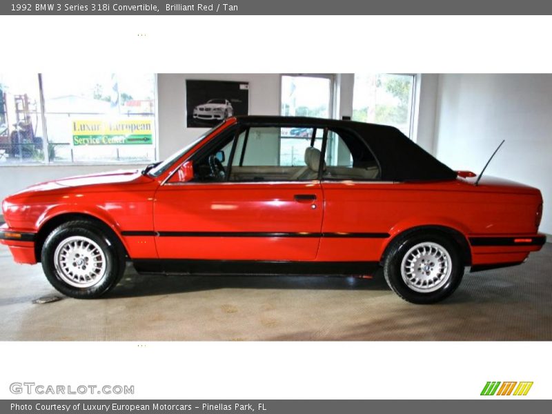 Brilliant Red / Tan 1992 BMW 3 Series 318i Convertible