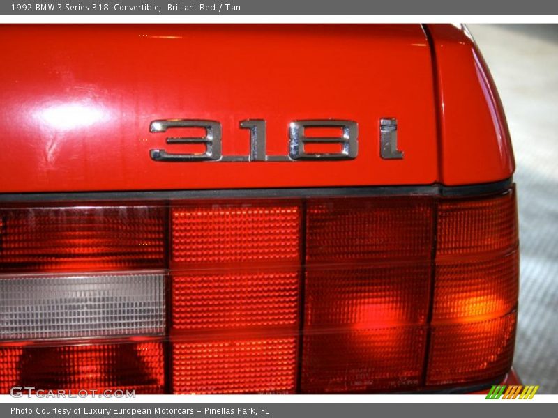 Brilliant Red / Tan 1992 BMW 3 Series 318i Convertible