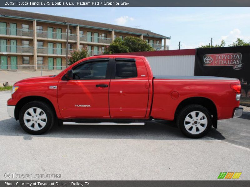 Radiant Red / Graphite Gray 2009 Toyota Tundra SR5 Double Cab