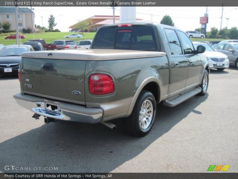 Estate Green Metallic / Castano Brown Leather 2001 Ford F150 King Ranch SuperCrew