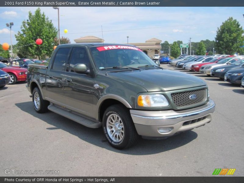 Estate Green Metallic / Castano Brown Leather 2001 Ford F150 King Ranch SuperCrew