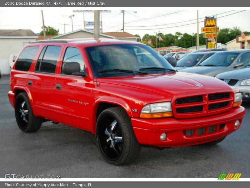 Flame Red / Mist Gray 2000 Dodge Durango R/T 4x4