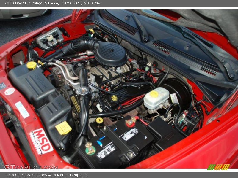 Flame Red / Mist Gray 2000 Dodge Durango R/T 4x4