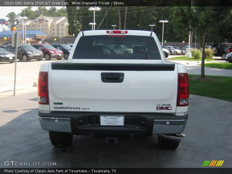 White Diamond Tricoat / Ebony 2010 GMC Sierra 1500 SLT Crew Cab