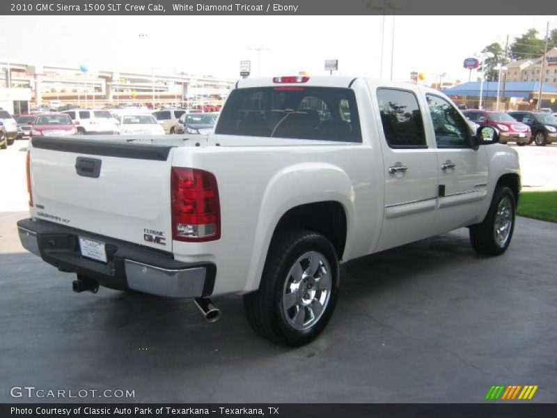 White Diamond Tricoat / Ebony 2010 GMC Sierra 1500 SLT Crew Cab