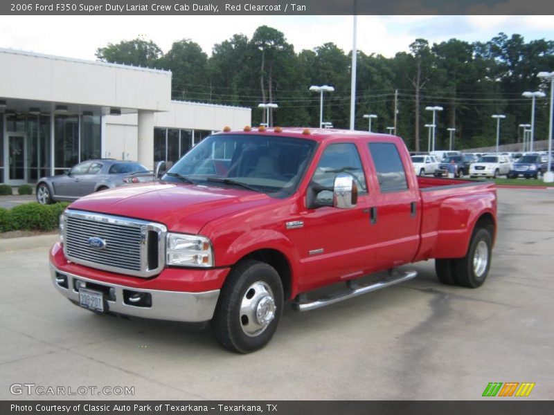 Red Clearcoat / Tan 2006 Ford F350 Super Duty Lariat Crew Cab Dually