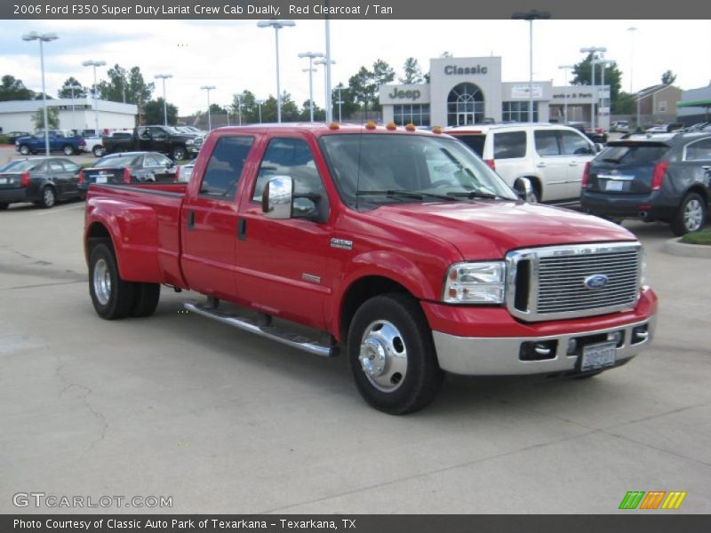 Red Clearcoat / Tan 2006 Ford F350 Super Duty Lariat Crew Cab Dually