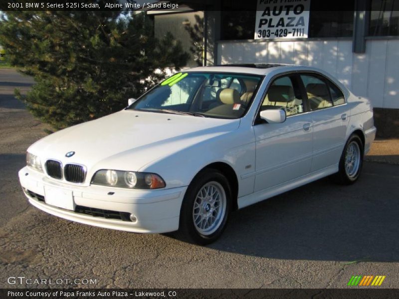 Alpine White / Sand Beige 2001 BMW 5 Series 525i Sedan