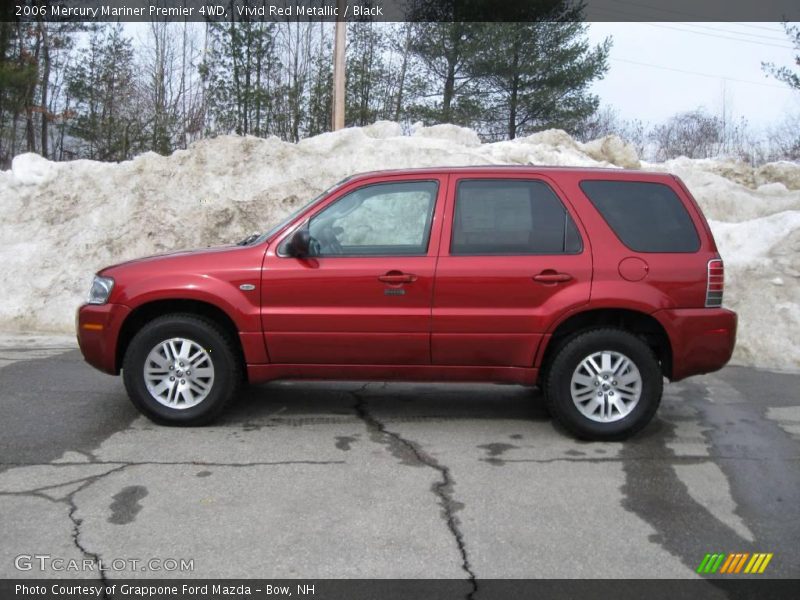 Vivid Red Metallic / Black 2006 Mercury Mariner Premier 4WD