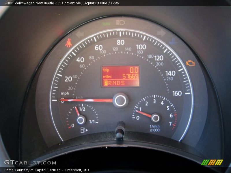 Aquarius Blue / Grey 2006 Volkswagen New Beetle 2.5 Convertible