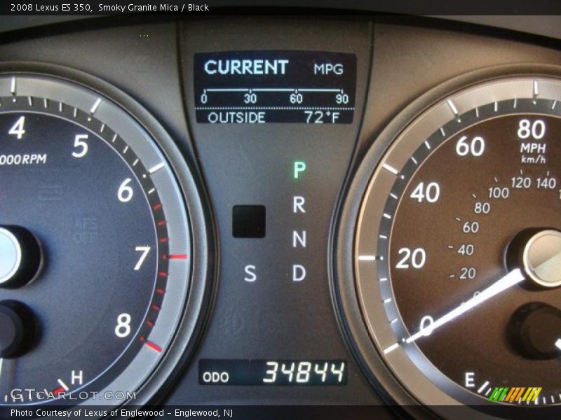 Smoky Granite Mica / Black 2008 Lexus ES 350