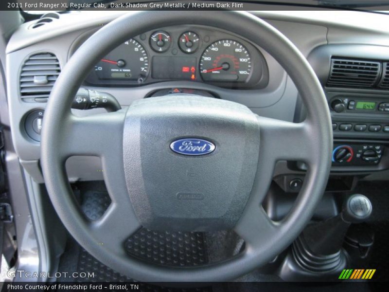 Dark Shadow Grey Metallic / Medium Dark Flint 2011 Ford Ranger XL Regular Cab
